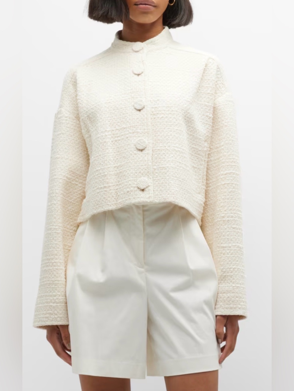 Rebecca Taylor Winter Tweed Cropped Jacket L
